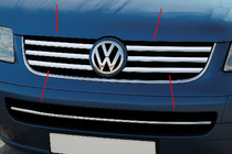 Volkswagen T5 Caravelle 2004–2010 Säleikön listat (6 kpl, ruostumaton teräs) kuva 3