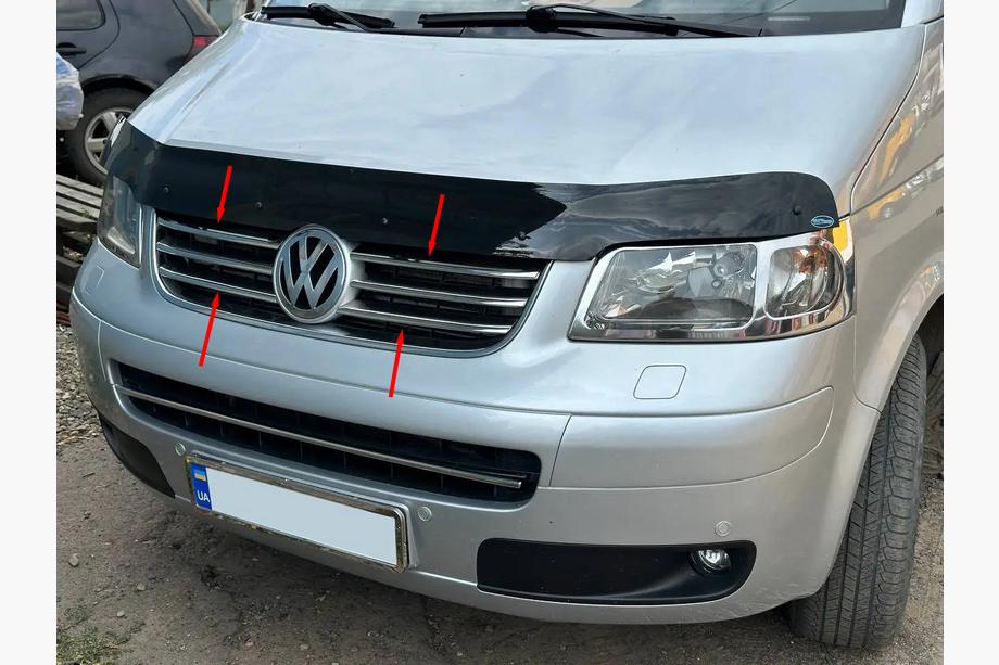 Volkswagen T5 Caravelle 2004–2010 Säleikön listat (6 kpl, ruostumaton teräs) Image