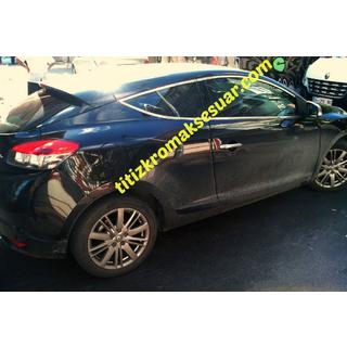 Ikkunoiden ylälistat (HB, 6 kpl, ruostumaton teräs) Renault Megane III 2009–2016 kuva 3