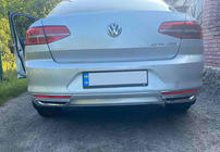Volkswagen Passat B8 2015–2023 Pakoputkenpään jäljitelmälistat SD/SW (2015-2018, 2 kpl, ruostumaton teräs) S-Design - italialainen ruostumaton teras kuva 2
