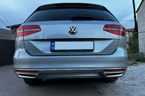 Volkswagen Passat B8 2015–2023 Pakoputkenpään jäljitelmälistat SD/SW (2015-2018, 2 kpl, ruostumaton teräs) S-Design - italialainen ruostumaton teras kuva 6