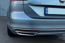 Volkswagen Passat B8 2015–2023 Pakoputkenpään jäljitelmälistat SD/SW (2015-2018, 2 kpl, ruostumaton teräs) S-Design - italialainen ruostumaton teras kuva 7