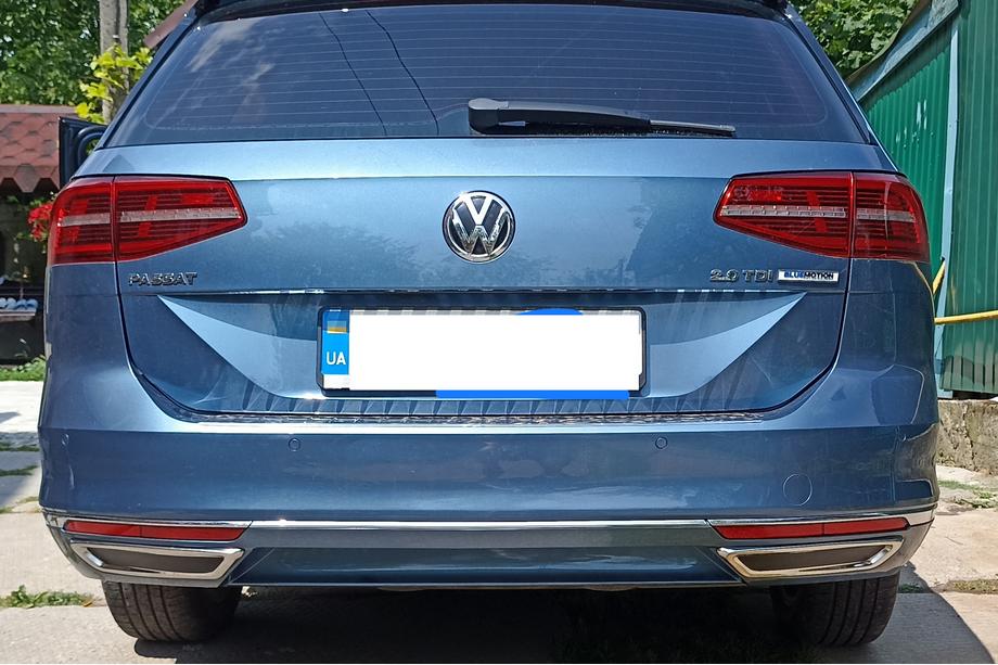 Volkswagen Passat B8 2015–2023 Pakoputkenpään jäljitelmälistat SD/SW (2015-2018, 2 kpl, ruostumaton teräs) OmsaLine – italialainen ruostumaton teräs Kuva 8