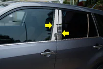 Suzuki Grand Vitara 2005–2017 Ovipilarien kromilistat (8 kpl, ruostumaton teräs) kuva 1