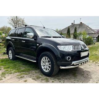 Etupuskurisuoja ST015 (ruostumaton teräs) Mitsubishi Pajero Sport 2008–2015 kuva 1