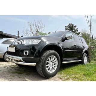 Etupuskurisuoja ST015 (ruostumaton teräs) Mitsubishi Pajero Sport 2008–2015 kuva 2
