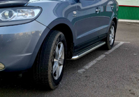 Hyundai Santa Fe 2 2006–2012 Premium-sivuporrasputket (2 kpl, ruostumaton teräs) 60 mm kuva 3