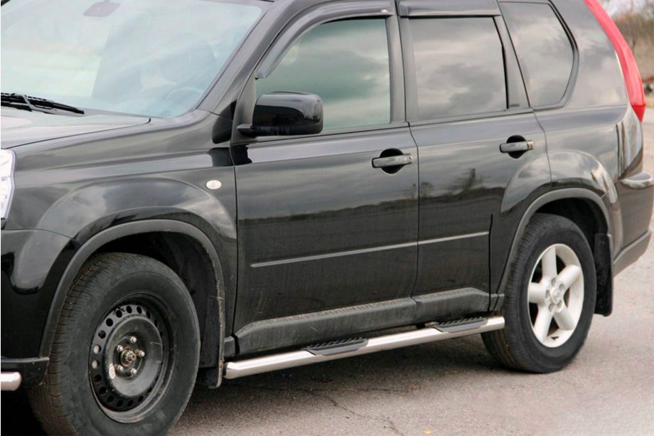 Nissan X-trail T31 2007–2014 Sivusuojaputket BB002 (2 kpl, ruostumaton teräs) Image