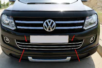 Volkswagen Amarok 2010–2022 Etupuskurin kromisuojalistat Smile (3 kpl, ruostumaton teräs) kuva 1