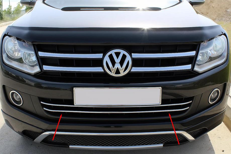 Volkswagen Amarok 2010–2022 Etupuskurin suojalistat (2 kpl, ruostumaton teräs) Image