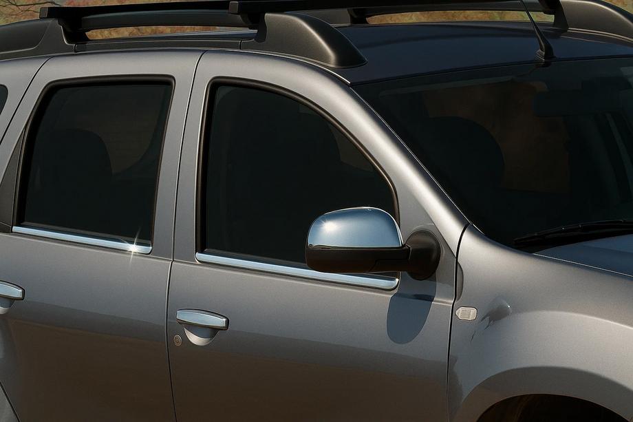 Renault Duster 2008–2017 Kromiset peilinkuoret, versio 1 (2 kpl, ruostumaton teräs) OmsaLine – italialainen ruostumaton teräs Image