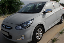 Hyundai Accent 2011–2017 Kromiset peilinkuoret ilman vilkun aukkoa (2 kpl) OmsaLine – italialainen ruostumaton teräs kuva 1