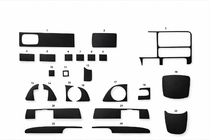 Chevrolet Tahoe 1995–1999 Kojelaudan päällysteet (1995-1999) Alumiini kuva 1