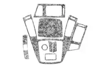 Hyundai I-30 2007–2011 Kojelaudan listat Small kuva 1