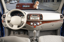 Nissan Micra K12 2003–2010 Kojelaudan suojat Alumiini kuva 1