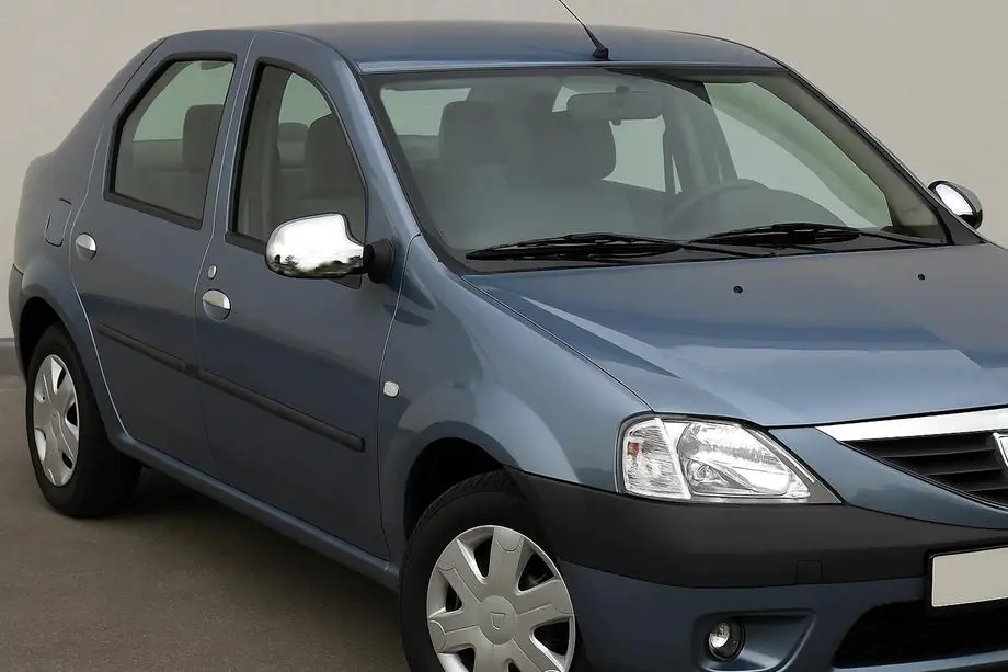 Renault Logan I 2005–2008 Kromatut peilinkuoret, täyspeitteiset (2 kpl) Kuva 1