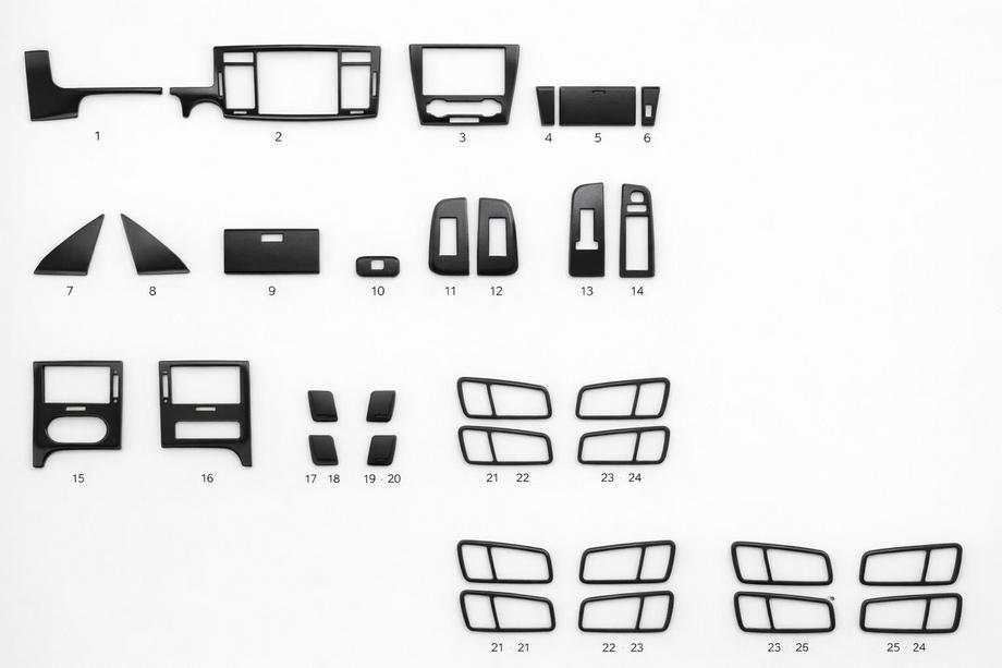 Chevrolet Epica 2006–2014 Sisustan koristelistat (kit-1) Musta Image