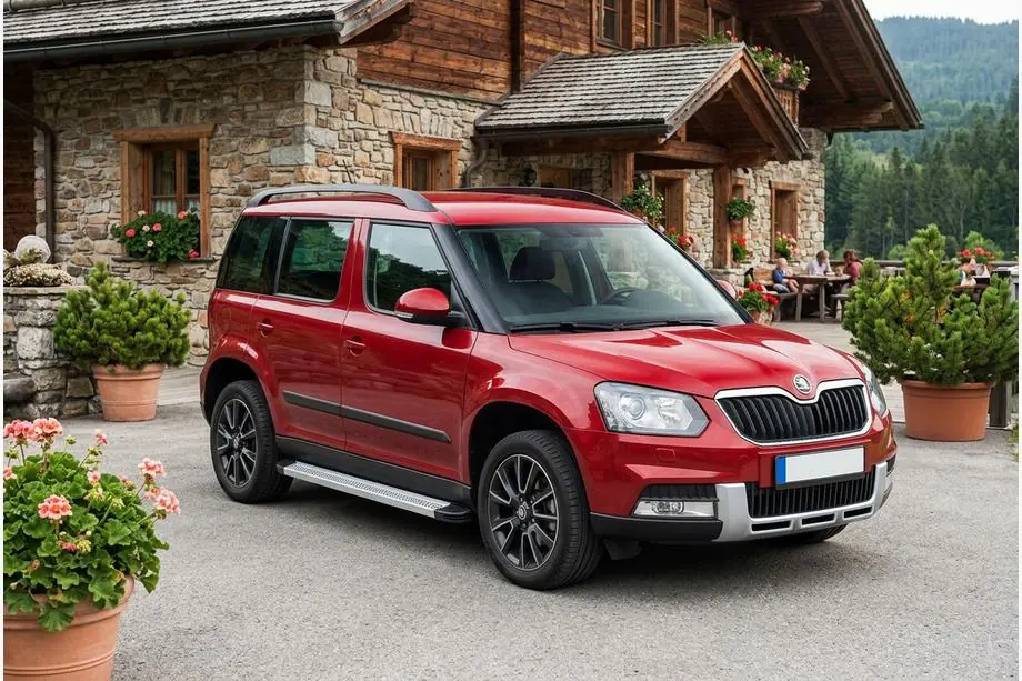 Skoda Yeti 2009–2017 Maya V2 sivuportaat (2 kpl, alumiini) Image