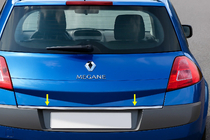 Renault Megane II 2004–2009 Takalukun reunalista (ruostumaton teräs) HB, Carmos - turkkilainen teräs kuva 1