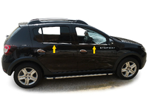 Renault Sandero 2013–2022 Ikkunankehyslistat (4 kpl, ruostumaton teräs) Carmos - turkkilainen teräs kuva 1