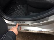 Skoda Octavia II A5 2010–2013 Nataniko kynnyslistat (8 kpl, ruostumaton teräs) Vakio – Lohmann-teippi, 0,5 mm kuva 5