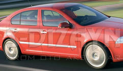 Skoda Octavia II A5 2006–2010 Ovilistan suojat (4 kpl, ruostumaton teräs) kuva 3