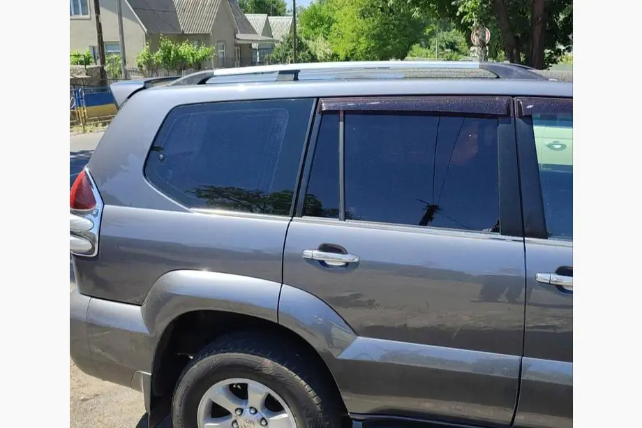 Toyota Land Cruiser Prado 120 2002–2009 Kromatut turkkilaiset kattokaiteet Image