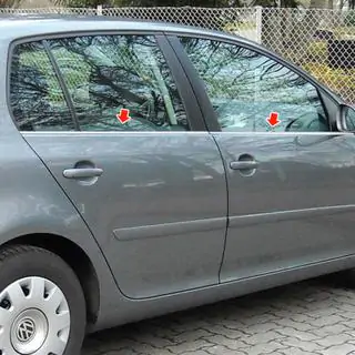 Ulkoiset ikkunalistat (4 kpl, ruostumaton teräs) Volkswagen Golf 5 2003–2009 kuva 1