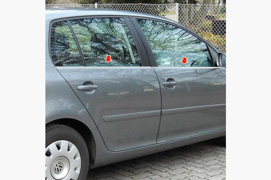 Volkswagen Golf 5 2003–2009 Ulkoiset ikkunalistat (4 kpl, ruostumaton teräs) Carmos - turkkilainen teräs Image