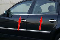 Volkswagen Passat B5 1997–2005 Ikkunankehyksen ulkolistat (4 kpl, ruostumaton teräs) Carmos - turkkilainen teräs kuva 1