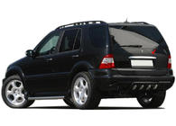 Mercedes ML W163 1997–2005 Rekisterikilven ylälista (ruostumaton teräs) Kromattu muovi kuva 2