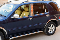 Mercedes ML W163 1997–2005 Ikkunoiden ulkoreunalistat (6 kpl, RST) Carmos - turkkilainen teräs kuva 1