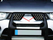 Mitsubishi L200 2006–2015 Maskilistat jäähdyttimen säleikköön (14 kpl, ruostumaton teräs) Carmos - turkkilainen teräs kuva 2