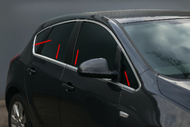 Opel Astra J 2009–2015 Ikkunoiden alareunan kromilistat (Hatchback, 8 kpl, ruostumaton teräs) Carmos - turkkilainen teräs kuva 1