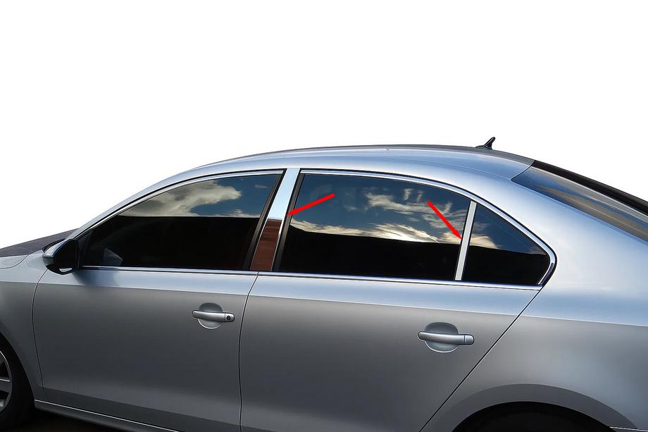 Volkswagen Jetta 2011–2018 Ovipilarien listat (ruostumaton teräs) Image