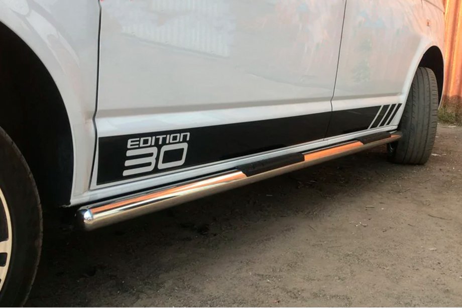 Volkswagen T5 2010–2015 Sivusuojaputket (2 kpl, ruostumaton teräs) Image