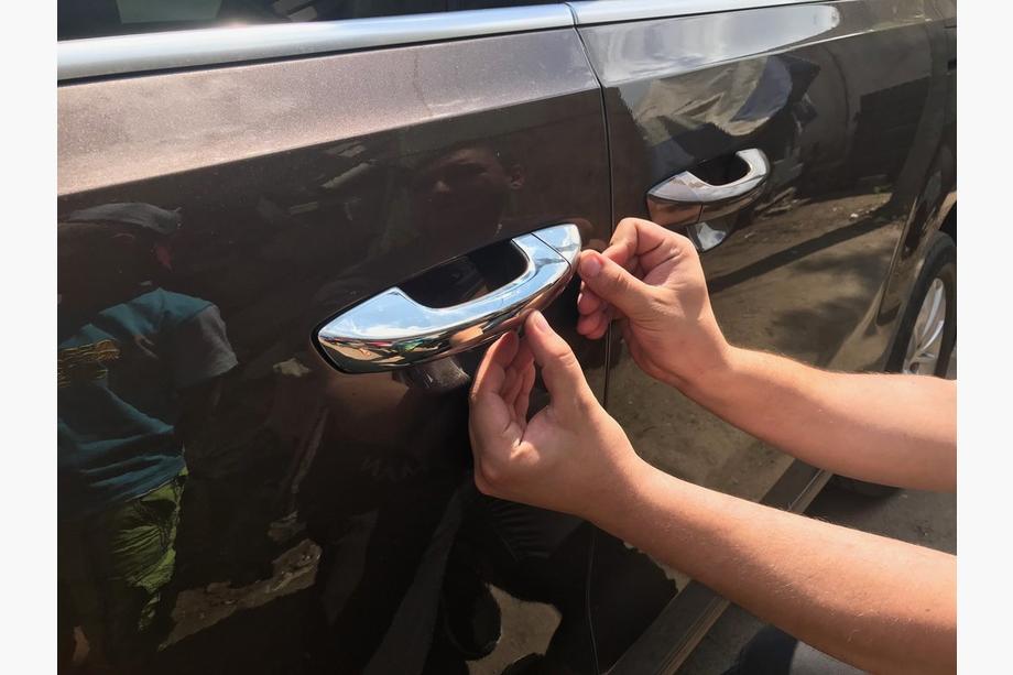 Volkswagen Sharan 2010–2023 Ovenkahvan kromisuojat (4 kpl, ruostumaton teräs) OmsaLine – italialainen ruostumaton teräs Kuva 6