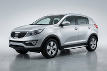 Kia Sportage 2010–2015 Allmond Grey sivuportaat (2 kpl, alumiini) kuva 1