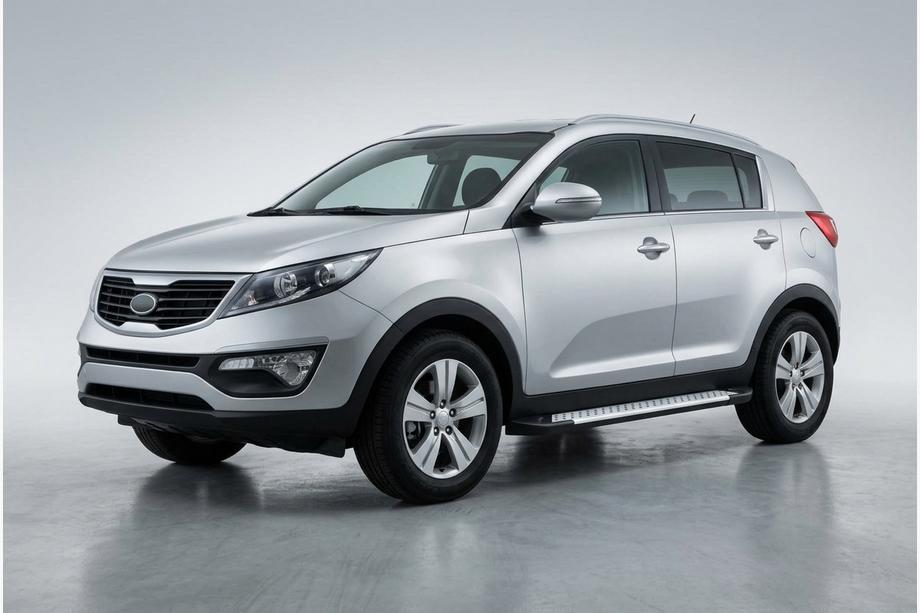 Kia Sportage 2010–2015 Allmond Grey sivuportaat (2 kpl, alumiini) Image