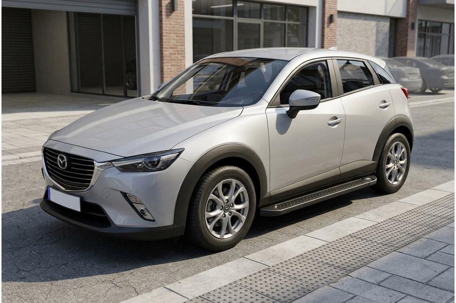 Mazda CX-3 2015– Allmond Black sivuaskelmat (2 kpl, alumiini) Image
