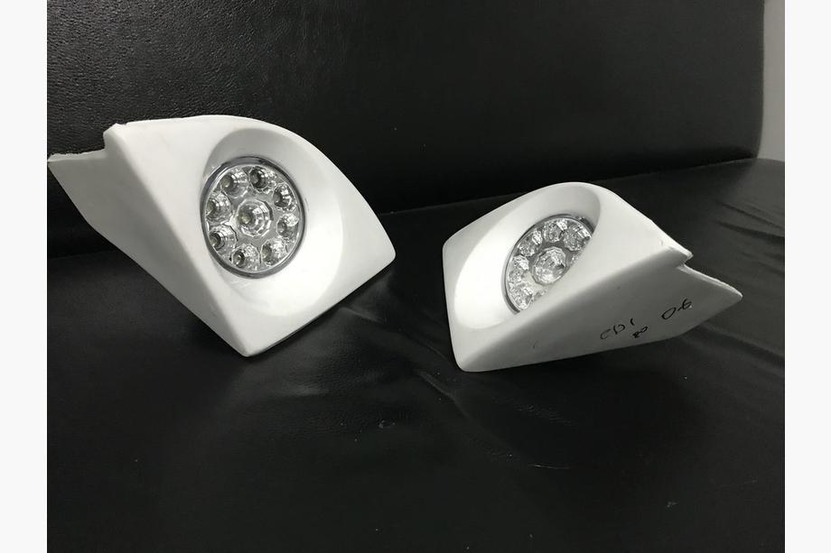 Mercedes Sprinter W901/902/903/904/905 1995–2006 LED-sumuvalot (2 kpl, maalattava) 70 mm, Fantom Kuva 3