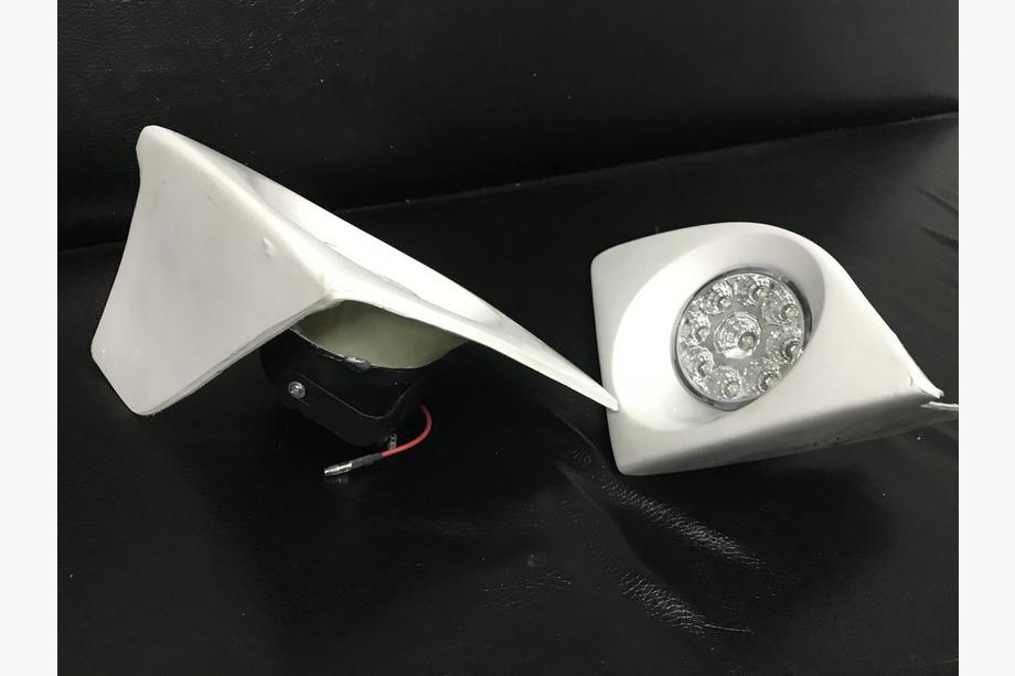 Mercedes Sprinter W901/902/903/904/905 1995–2006 LED-sumuvalot (2 kpl, maalattava) 70 mm, Fantom Kuva 4