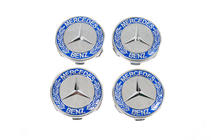 Mercedes-Benz Vanteen keskiökapselit 71/75 mm ilman rengasta (4 kpl, siniset V2) kuva 3