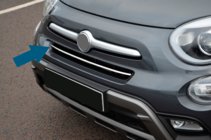 Fiat 500X 2014–2024 Etupuskurin suojalista (ruostumaton teräs) kuva 1