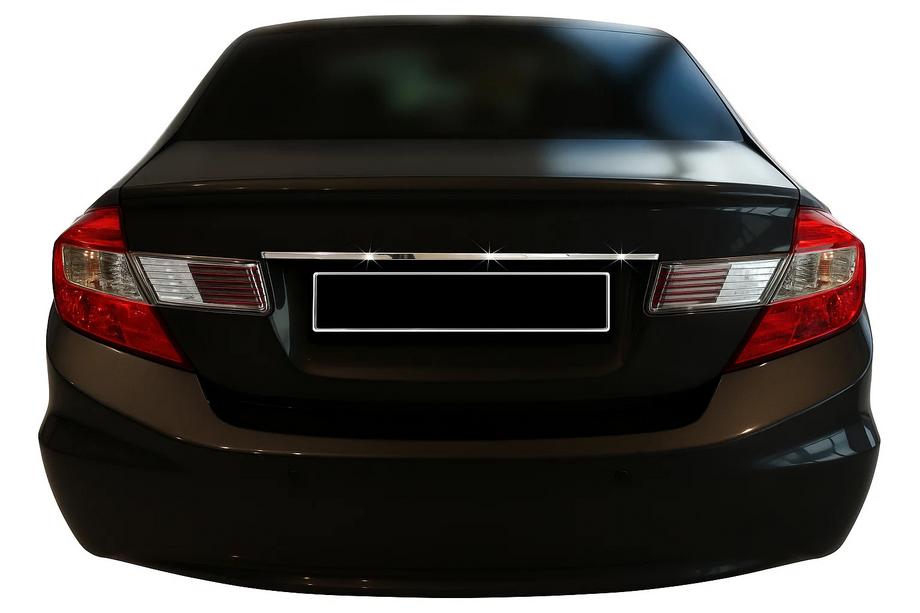 Honda Civic Sedan IX 2011–2016 Rekisterikilven ylälista (ruostumaton teräs) Image