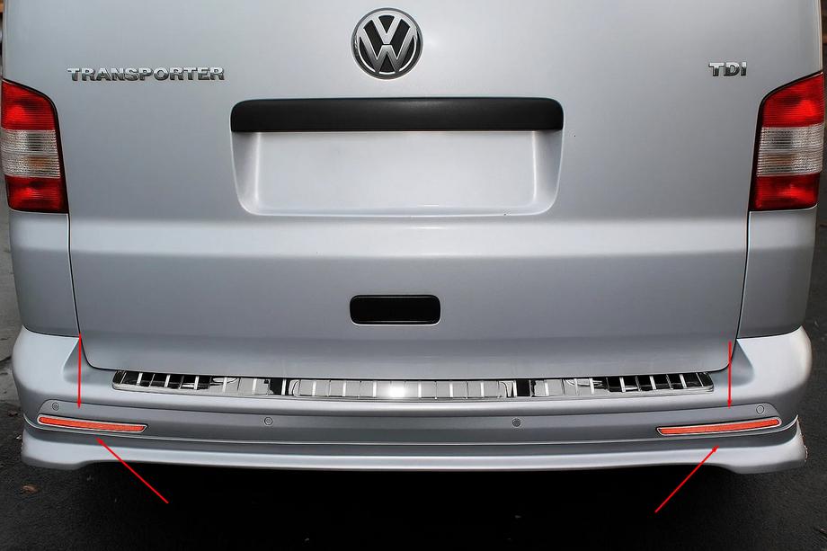 Volkswagen T6 2015–2024 Takareflektorin kromilistat (2 kpl, ruostumaton teräs) Image