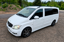 Mercedes Viano 2004–2014 CAN mustat kattokaiteet, alkuperäinen design (metallijalat) kuva 2