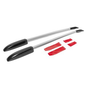 Alkuperäiset harmaat kattokaiteet (alumiini, kiinnitys kaksipuolisella teipillä) Nissan Qashqai 2007–2010 kuva 3