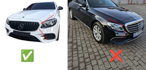 Mercedes E-сlass W213 2016–2023 Etusäleikkö Diamond Black (Avantgarde/AMG-Line/E43 AMG/E53 AMG 2016-2020) kuva 5