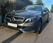 Mercedes C-class W205 2014–2021 Etusäleikkö Diamond Silver (Avantgarde/AMG-Line/C43 AMG) 2018+, kameralla kuva 5